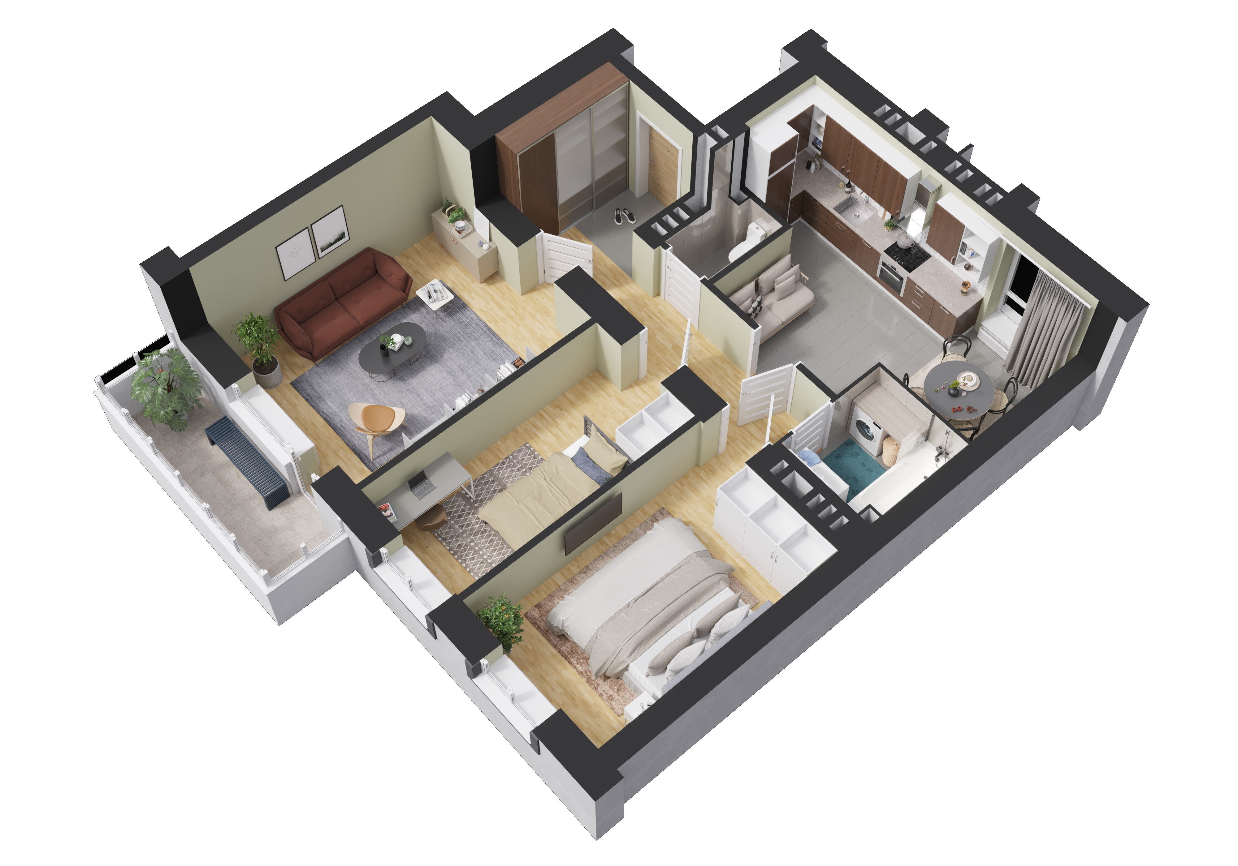 3к квартира. 3д планировка трешка. Floorplan 3d проекты. Проект трехкомнатной квартиры. Планировка трехкомнатной квартиры.
